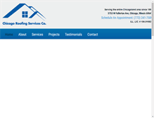 Tablet Screenshot of chicagoroofingservicesinc.com